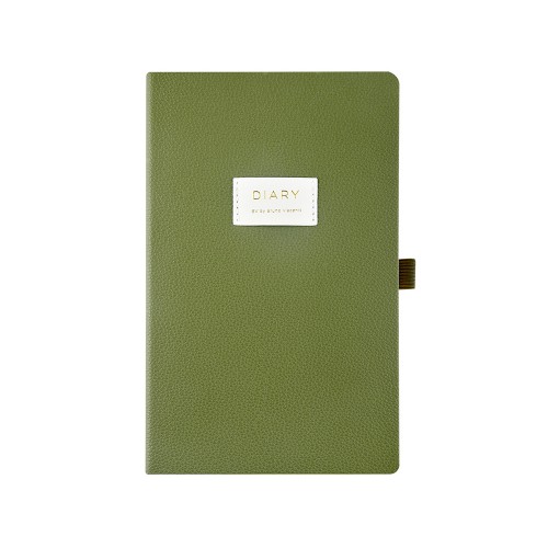 Ежедневник недатированный А5 "Verde" с нашивкой, зеленый