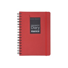 Ежедневник недатированный на гребне А5 "Pragmatic", красный