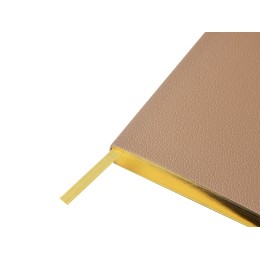 Ежедневник недатированный А5 "Total beige" с нашивкой, бежевый
