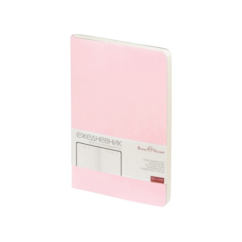 Ежедневник А5 недатированный «Megapolis Velvet Flex», зефирный розовый