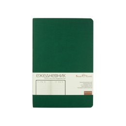 Ежедневник А5 недатированный «Megapolis Velvet Flex», зеленый