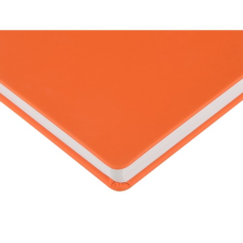 Ежедневник с каменной бумагой недатированный А5 "Carrara"», оранжевый