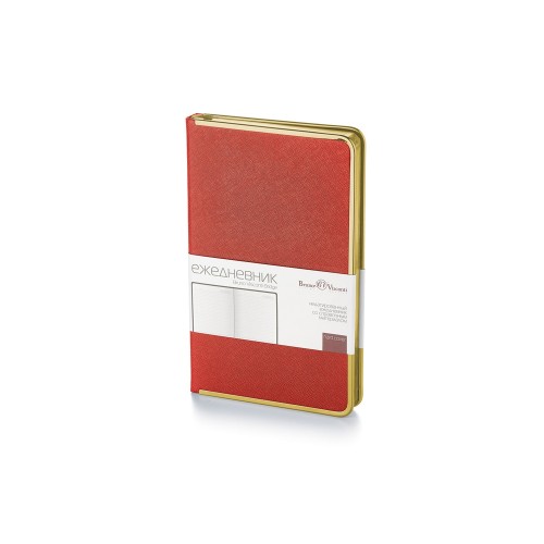 Ежедневник А5 недатированный «Bridge», красный/золотистый