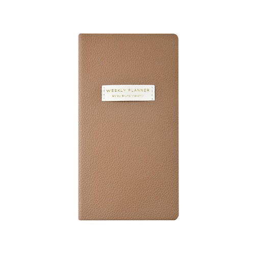 Еженедельник недатированный А6 "Total beige" с нашивкой, бежевый