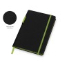 Бизнес блокнот "Bossy" с цветным срезом, твердая обложка, 128 листов, черный и зеленое яблоко