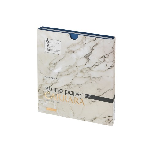 Еженедельник с каменной бумагой А5+ "Carrara", темно-синий