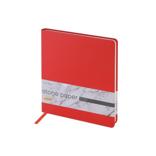 Еженедельник с каменной бумагой А5+ "Carrara", красный