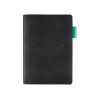 Ежедневник недатированный А5 "Boston", черный (бирюзовый обрез)