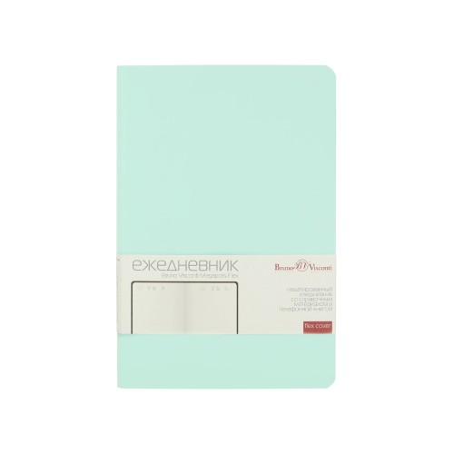 Ежедневник А5 недатированный «Megapolis Velvet Flex», зефирный мятный