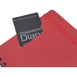 Ежедневник недатированный на гребне А5 "Pragmatic", красный