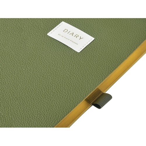 Ежедневник недатированный А5 "Verde" с нашивкой, зеленый