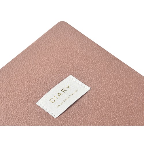Ежедневник недатированный А5 "Morandi. Пыльная роза" с нашивкой, пыльно-розовый