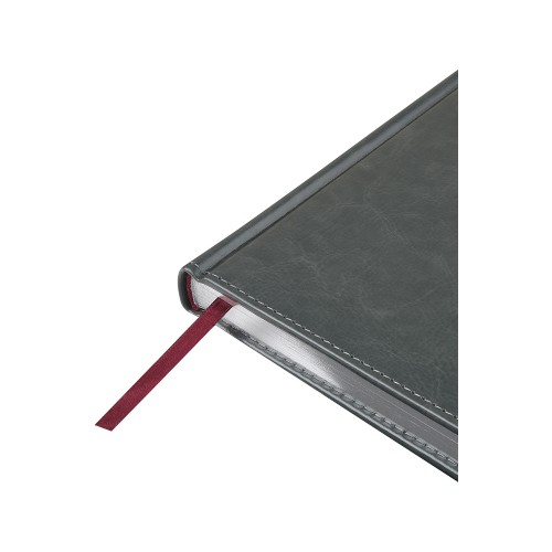 Ежедневник недатированный А5 "Sidney Nebraska", серый (серебряный обрез)