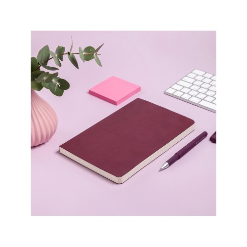 Ежедневник А5 недатированный «Megapolis Velvet Flex», бордовый