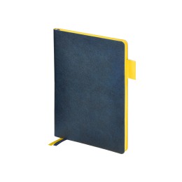 Ежедневник недатированный А5 "Boston", темно-синий (желтый обрез)