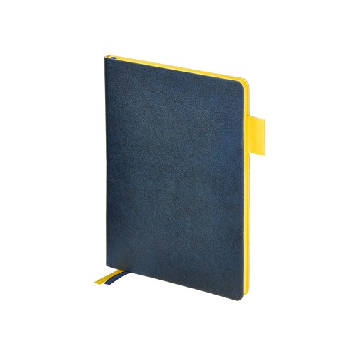 Ежедневник недатированный А5 "Boston", темно-синий (желтый обрез)