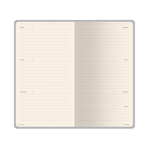 Еженедельник недатированный А6 "Morandi. Пыльная роза" с нашивкой, пыльно-розовый