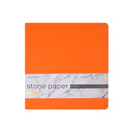 Еженедельник с каменной бумагой А5+ "Carrara", оранжевый