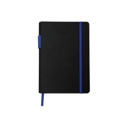 Бизнес блокнот "Bossy" с цветным срезом, твердая обложка, 128 листов, черный и синий