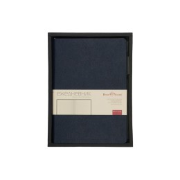 Ежедневник недатированный А5 «Boston», темно-синий (серый обрез)