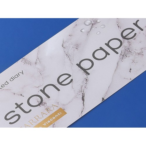Ежедневник с каменной бумагой недатированный А5 "Carrara", синий