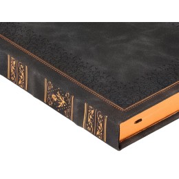 Ежедневник недатированный А5 "Royal", черный с бронзовым срезом