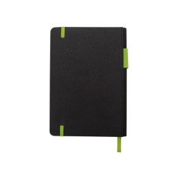 Бизнес блокнот "Bossy" с цветным срезом, твердая обложка, 128 листов, черный и зеленое яблоко