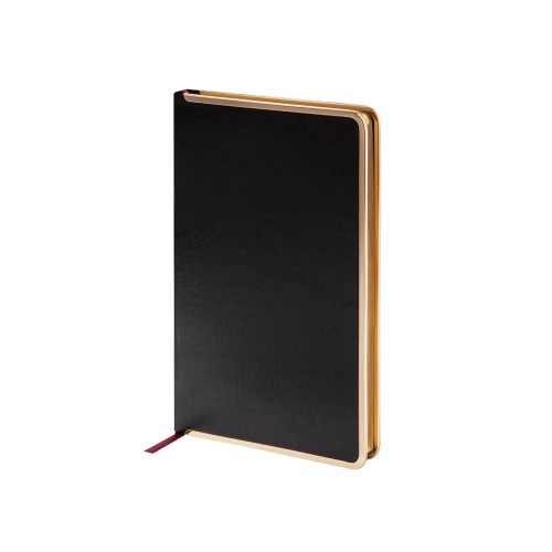 Ежедневник недатированный A5 «Chelsea», черный (золотистый кант и срез)