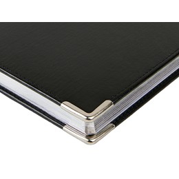 Ежедневник недатированный А5 "Sidney Nebraska", черный (серебряный обрез, серебряные уголки)