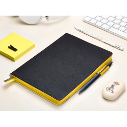 Ежедневник недатированный А5 "Boston", черный (желтый обрез)