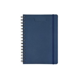 Ежедневник недатированный на гребне А5 "Pragmatic", темно-синий