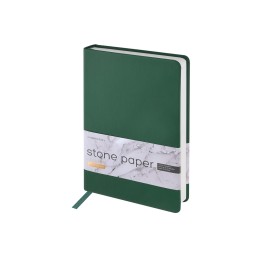 Ежедневник с каменной бумагой недатированный А5 "Carrara", зеленый