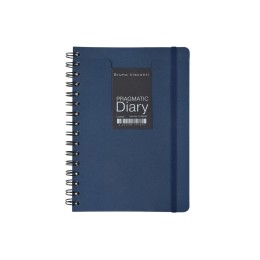 Ежедневник недатированный на гребне А5 "Pragmatic", темно-синий