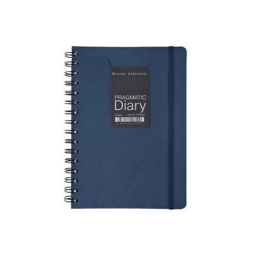 Ежедневник недатированный на гребне А5 "Pragmatic", темно-синий
