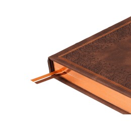 Ежедневник недатированный А5 "Royal", коричневый с бронзовым срезом