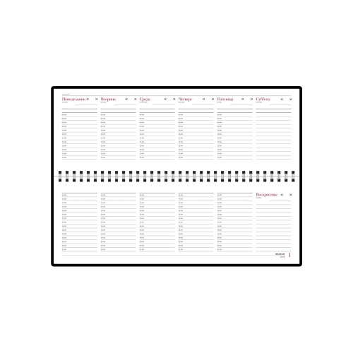 Планинг недатированный "Velvet" черный