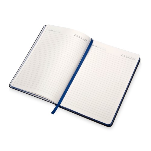 Бизнес блокнот "Bossy" с цветным срезом, твердая обложка, 128 листов, черный и синий