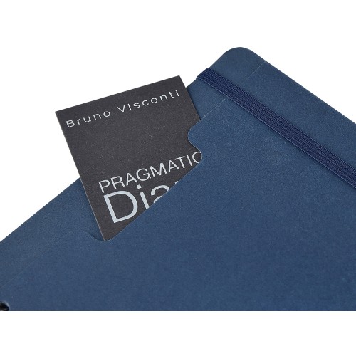 Ежедневник недатированный на гребне А5 "Pragmatic", темно-синий