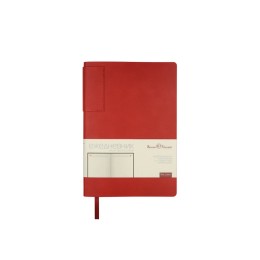 Ежедневник недатированный  А5 "LONDON" красный/темно-серый