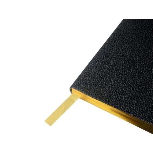 Еженедельник недатированный А6 "Black" с нашивкой, черный