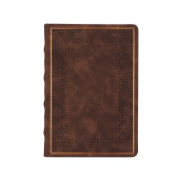Ежедневник недатированный А5 "Royal", коричневый с бронзовым срезом