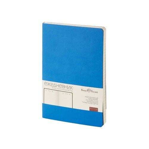 Ежедневник А5 недатированный «Megapolis Velvet Flex», синий флуор