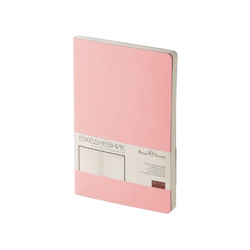 Ежедневник А5 недатированный «Megapolis Velvet Flex», розовый powder