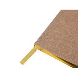 Еженедельник недатированный А6 "Total beige" с нашивкой, бежевый