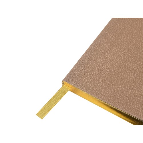 Еженедельник недатированный А6 "Total beige" с нашивкой, бежевый