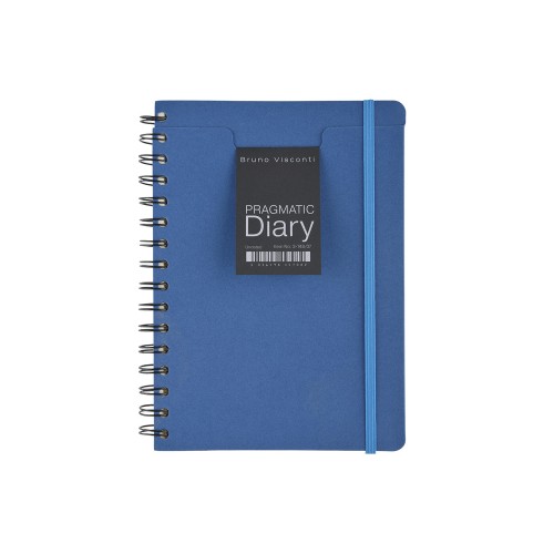 Ежедневник недатированный на гребне А5 "Pragmatic", синий