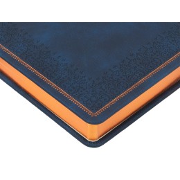 Ежедневник недатированный А5 "Royal", синий с бронзовым срезом