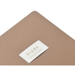Ежедневник недатированный А5 "Total beige" с нашивкой, бежевый