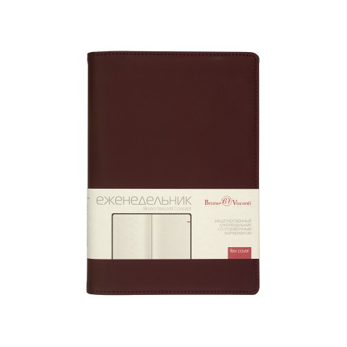 Еженедельник недатированный А5 «Concept», бордовый