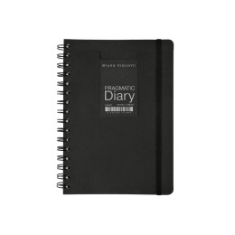Ежедневник недатированный на гребне А5 "Pragmatic", черный